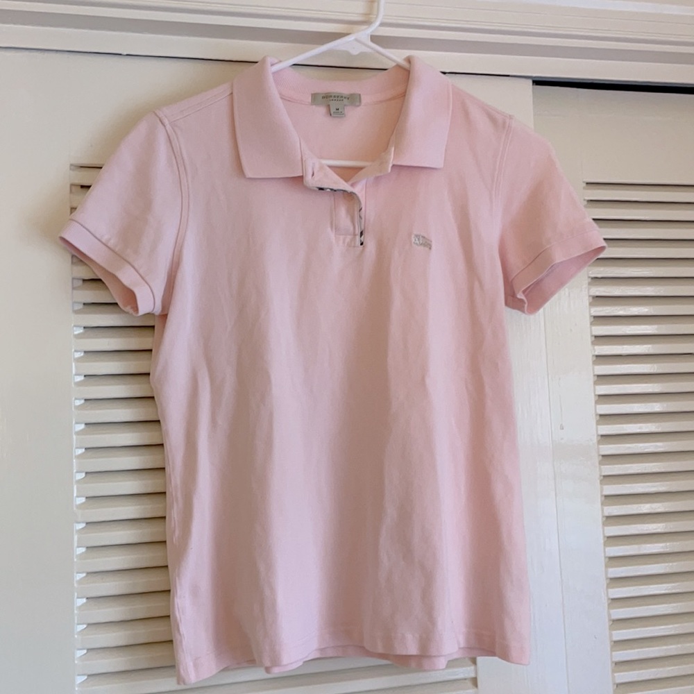 Burberry short sleeve pink shirt Medium